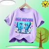 Kids T-Shirts Fashion Oys Girls Polyester Tee Italian 67 Casual Children Clothes Top Summer 67 Six Seven Cool Funny Printed T-shirt