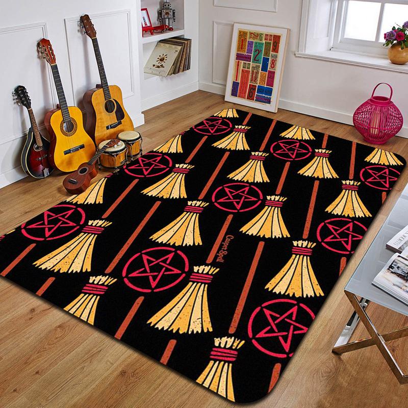 P-Pentagram Printed Carpet Fashion Yoga Mat Non-Slip Carpet Bedroom Decoration Outdoor Carpet Bedroom Birthday Gift