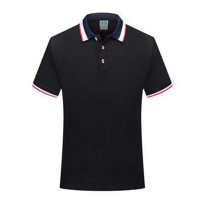 YDD A011(WY528)  Modisches, dreifarbig gestreiftes Revers-POLO-Shirt aus 200 g Baumwolle