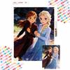 Diamond Painting Full Diamond Art Craft Elsa and Anna Ornaments Handmade Living Room Decoration Background