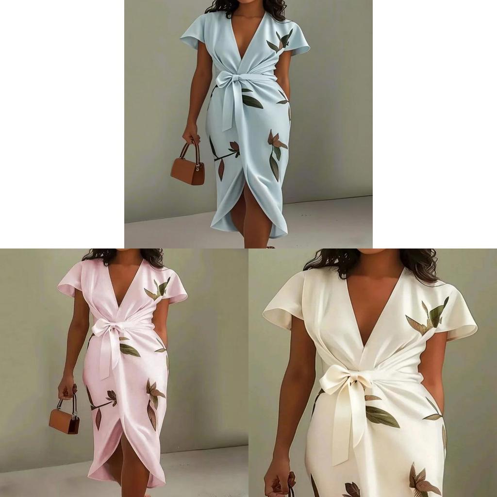 Urban Fashion Dress With Satin Print And Splice Design For Summer 2025