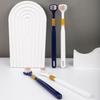 4/6Pcs Three Sided Toothbrush with Tongue Scraper Soft Toothbrushes Multi-Angle Deep Cleaning Tongue Scraper Toothbrush