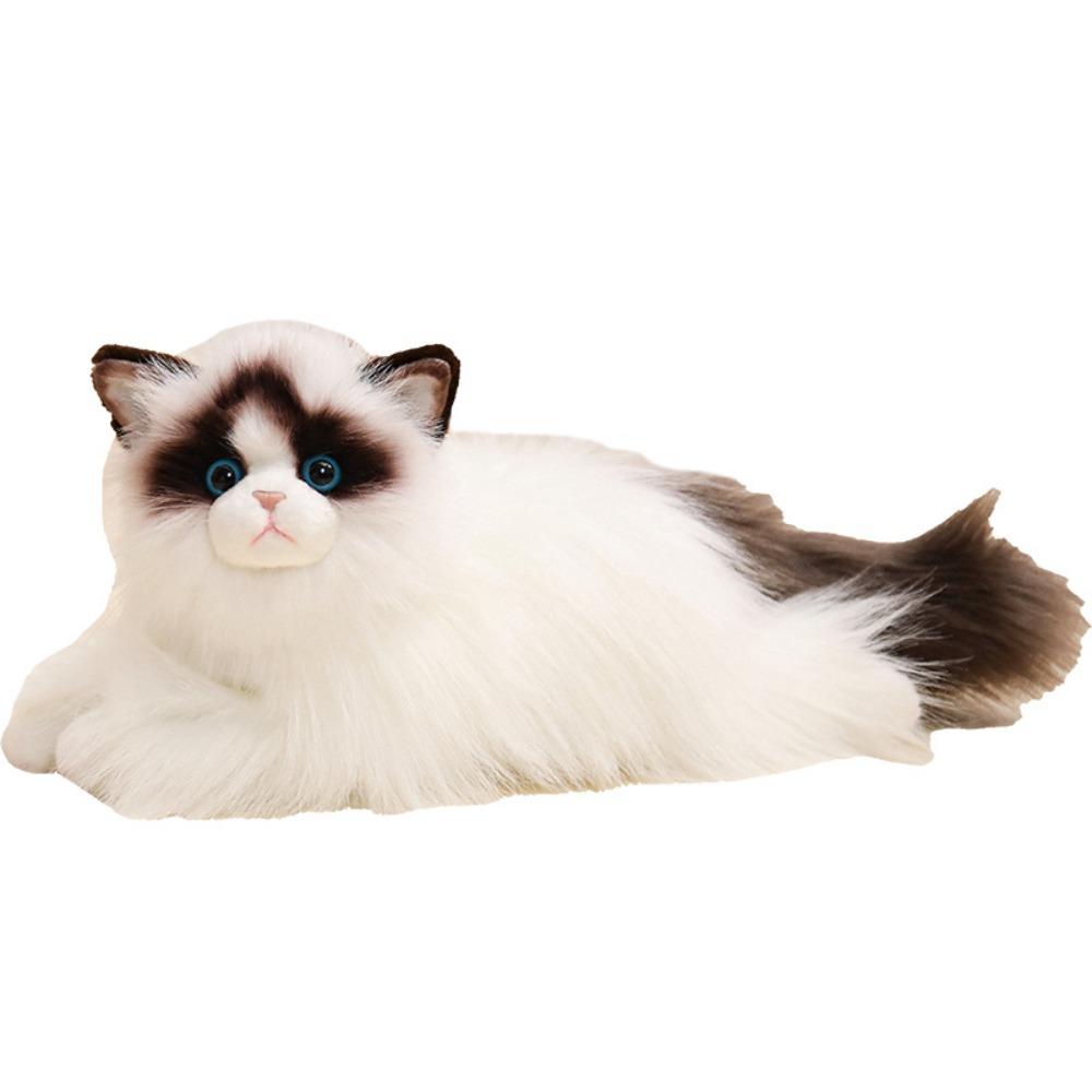 Fluffy Simulated Cat Plush Toys Stuffed Doll Plush Kitty Figures Toy  Car Decor