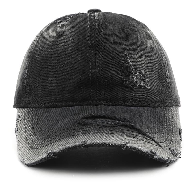 Women's washed and distressed solid-color baseball cap, suitable for outdoor activities, men's travel hat, sun protection and shading