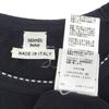 HERMES Wool stitch French sleeve knit top for women, navy, size 36 tops 36 NavyUsed