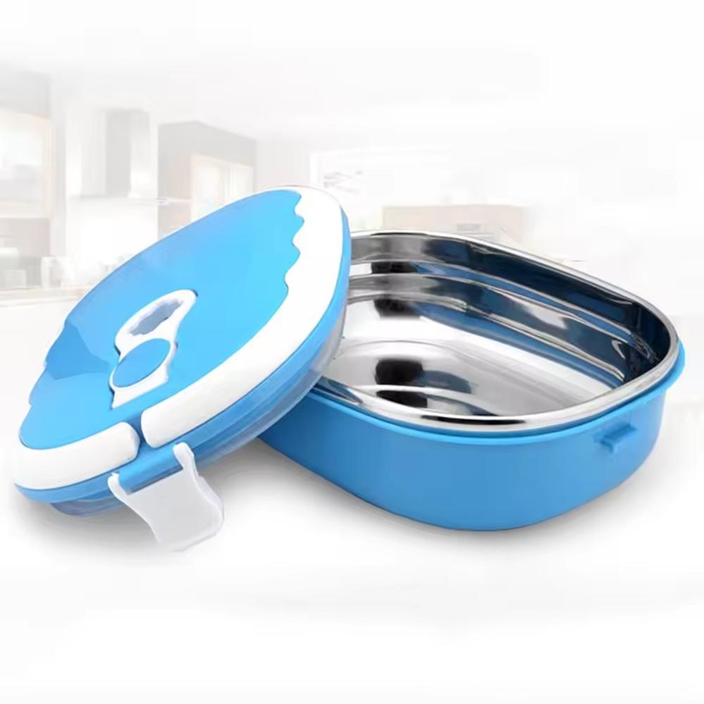 1 Pcs Random Portable Stainless Steel Lunch Box Student Lunch Box Plastic Sealed Insulated Lunch Box Large Capacity Lunch Box