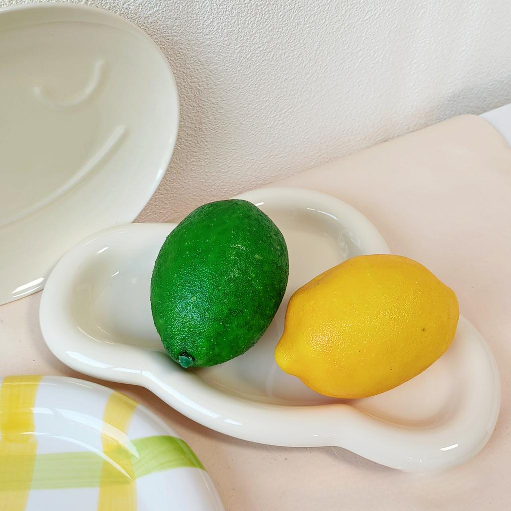 Irregular Dessert Plates Ins Style Cute Cloud Plates Fruit Plates Desktop Storage Display Plates Accessories Photography Props