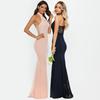 Women's Sexy Off-the-neck and Backless Lace Wedding Dress Long Dress