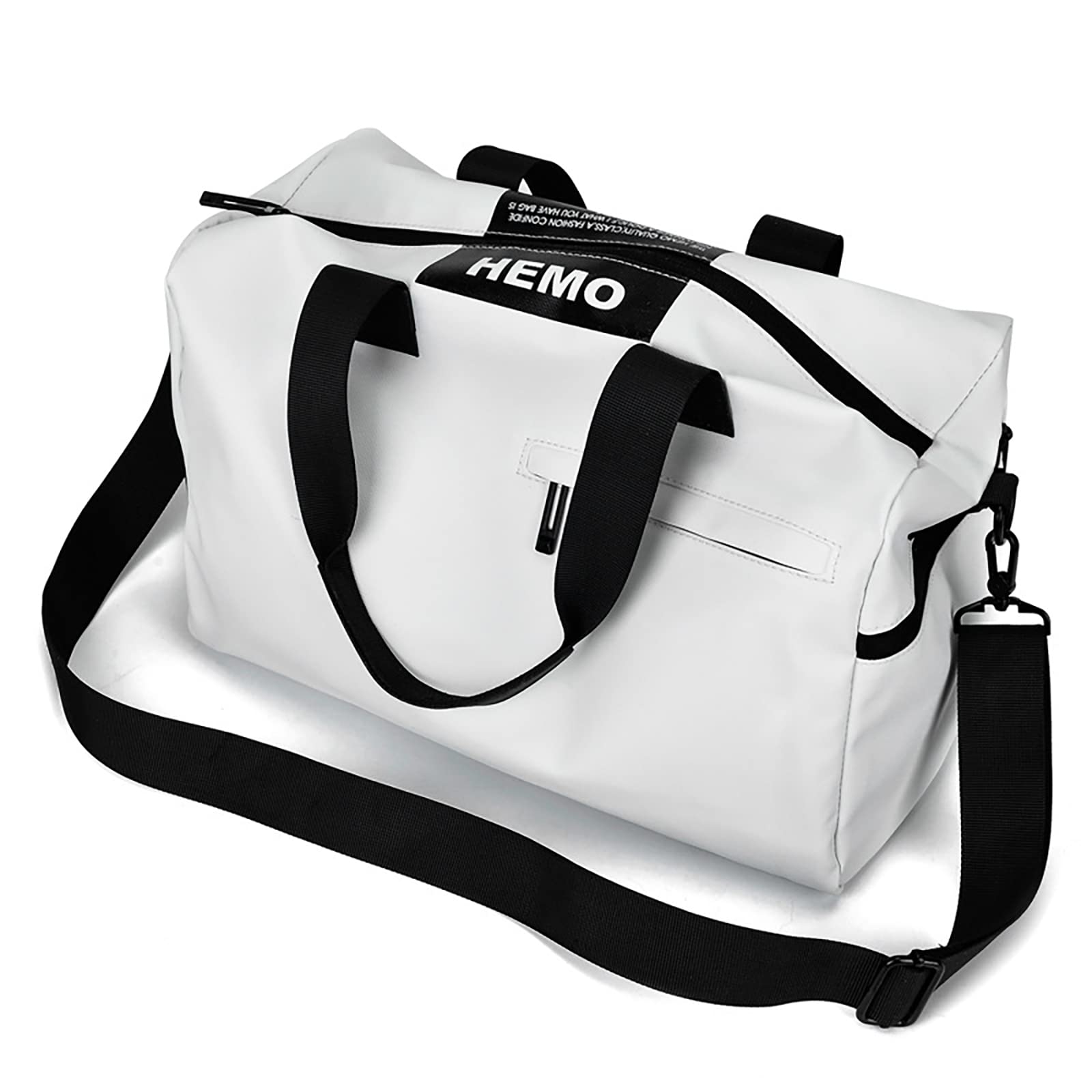 

Спортивная сумка-саквояж для мужчин и на плечо большая школьная мышцы путешествия вода гольф спорт на ночь B601 [Manatsulife] женщины, сумка, ПУ, вместимость, поездка, спортзал, белый