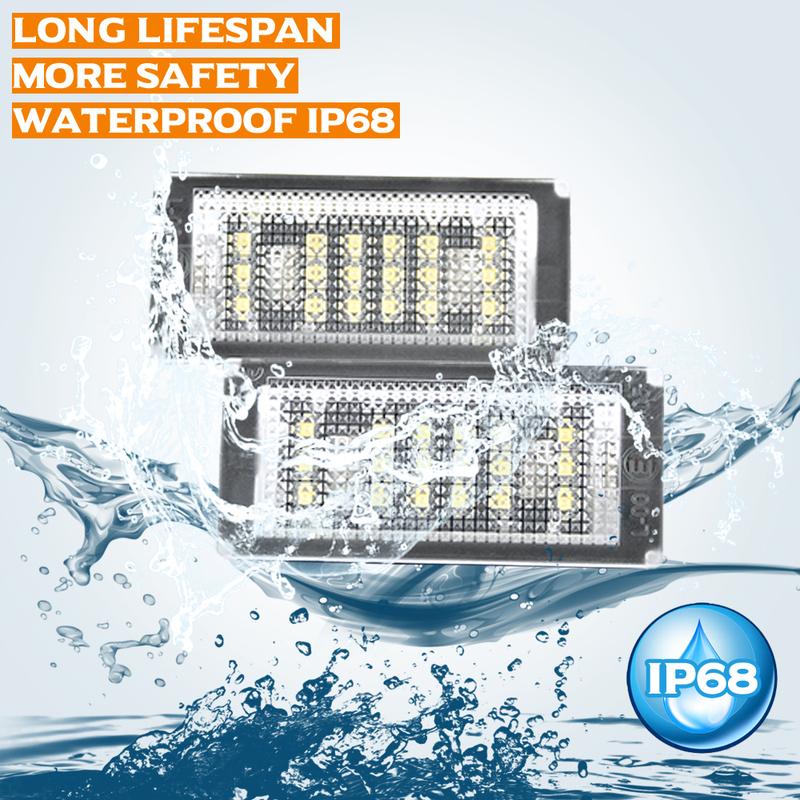 2 Pieces 12V 6000K Car Led Number Licence Plate Light Facelift Fit For BMW 3 Series 325i 328i 318 320 E46 2D M3
