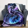1pc Mythical Dragon Blanket, Lightweight Flannel Throw For Sofa, Bed, Travel, Camping, Livingroom, Office, Couch, Chair