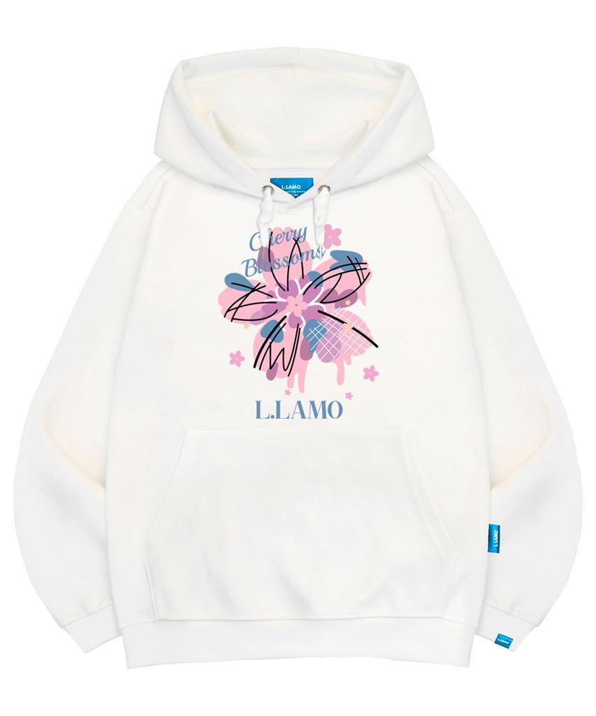 Fleece-Lined H Cherry Blossom Hoodie Unisex Big Size M~4Xl (B Type)