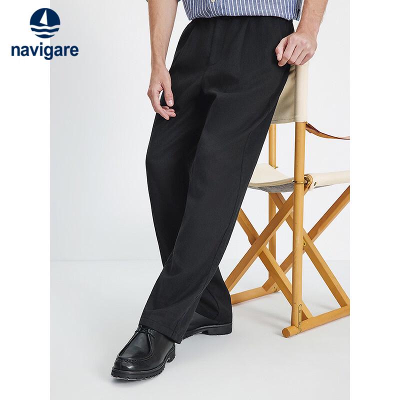Navigare Men s Loose Casual Wide-Leg Trousers L