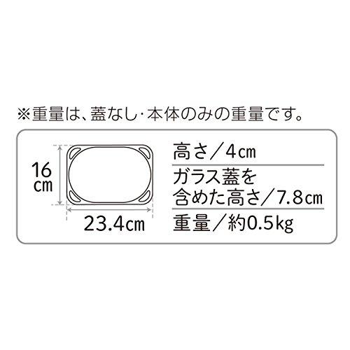 Asahi Light Metals Made In Japan Grill Pan, Space Pan (Serves 1-2), Glass Lid, Recipe Included, Fish Grill, Frying Pan, Non-Frying, Induction and Gas