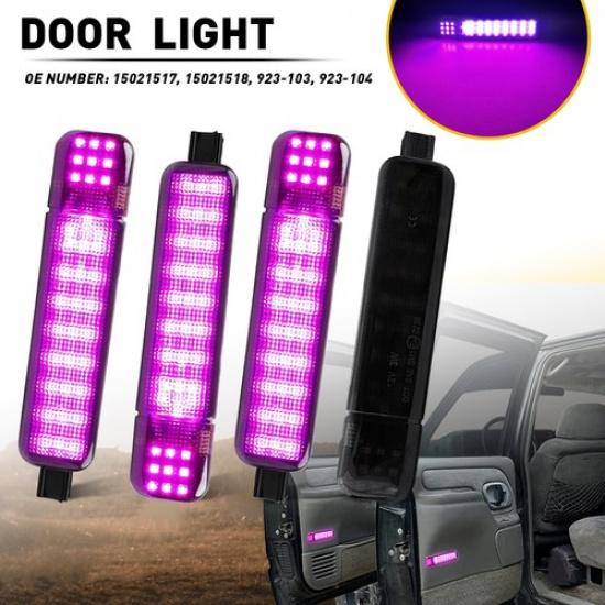 4PCS LED Door Courtesy Light For Chevy Silverado Suburban Tahoe GMC Sierra Yukon