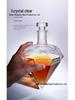 Diamond-Shaped Whiskey Decanter and Glass Set.