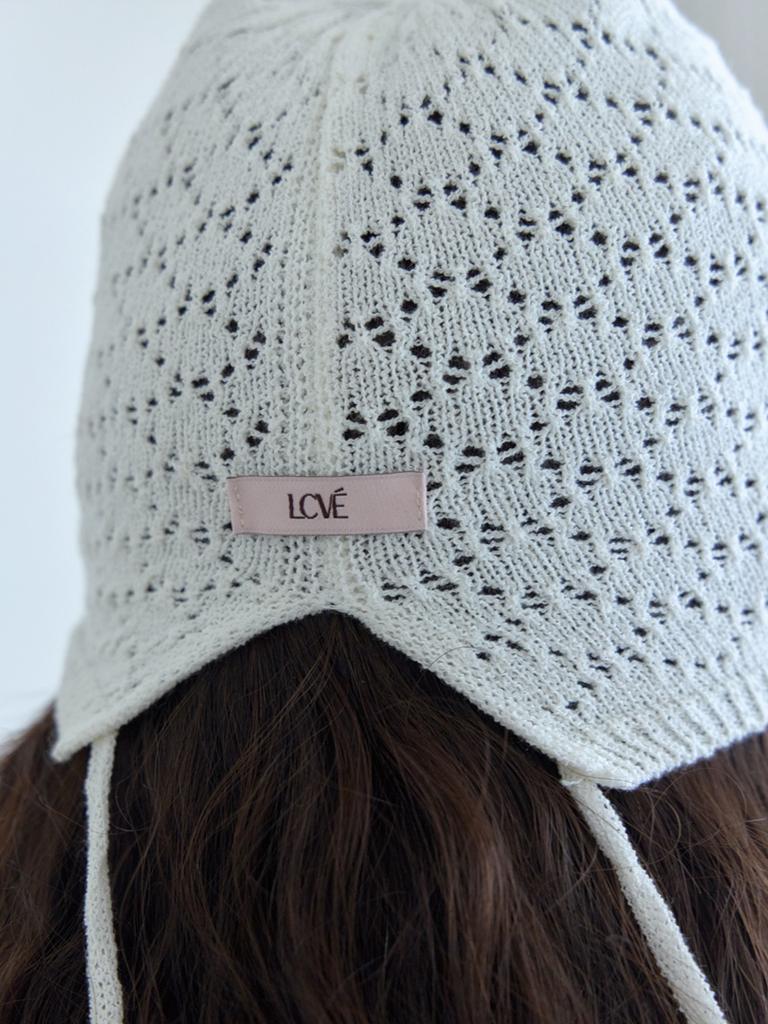 Elssibeui Crochet Knit Beanie_Ivory