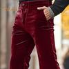 Men's Bell Bottom Velvet Pants Retro Style 70s Disco Outfit Casual Loose-Fit Party Street Flared Trousers for Daily Street Office Parties