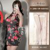 Sex Underwear Split-ended Sleeveless Printed Cheongsam Slim and Thin Sexy Uniform People Cheongsam Sex Clothes