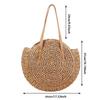 Women Boho Woven Handbag Summer Beach Tote Straw Bag Round Rattan Shoulder Bag