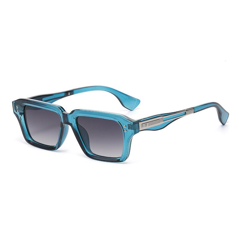 New European and American square sunglasses men's personalized sunscreen sunglasses fashion commuter rice nail sunglasses