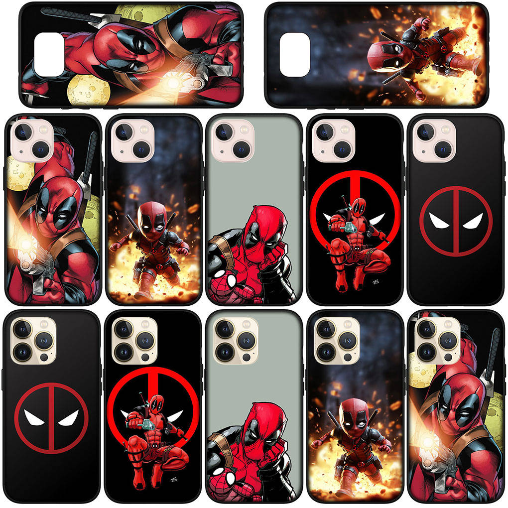 Phone Case for Samsung Galaxy S25 S24 S23 iPhone 16 15 Xiaomi Redmi Note 14 13 12 16E X 11 Pro Max OPPO Moto A4 Huawei Superhero Deadpool Comics Cover