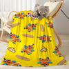 Colorful Creatures Pattern Flannel Blanket-Soft and Suitable for Sofas,Beds,Offices,Travel,All Seasons,Great Gift for Holidays and Birthdays.