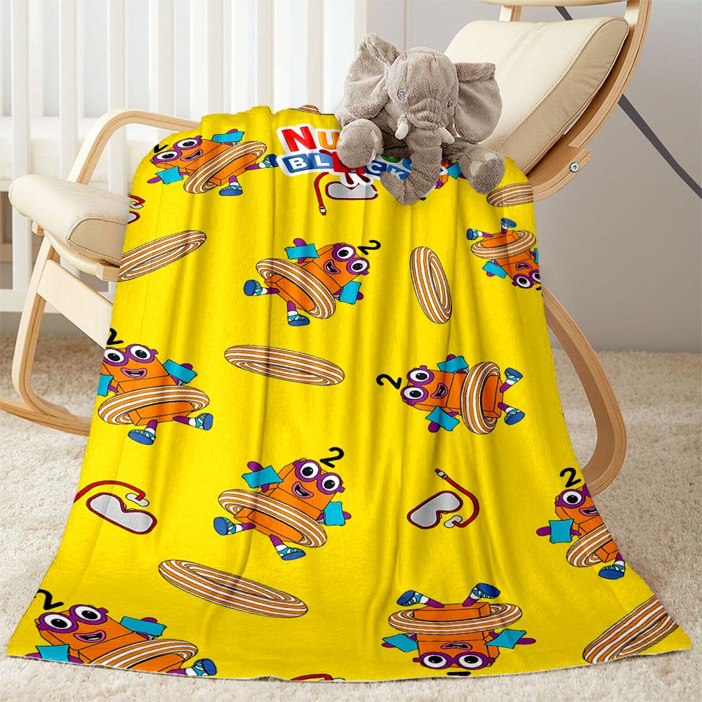 Colorful Creatures Pattern Flannel Blanket-Soft and Suitable for Sofas,Beds,Offices,Travel,All Seasons,Great Gift for Holidays and Birthdays.