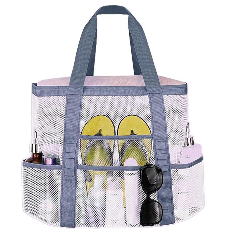 Large Capacity Mesh Beach Bag: Multifunctional Tote for Travel, Swimming, and Towels