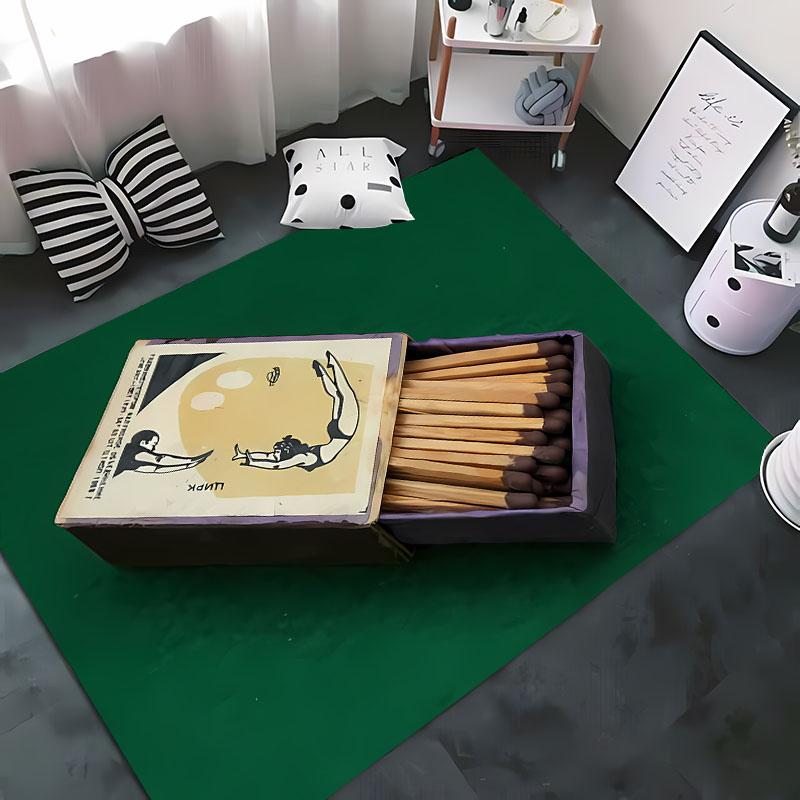 Naughty Matchstick 3D HD Cartoon Area Rug, Rugs Living Room,tapete for Bedroom Sofa Kitchen Doormat Decor,Kids Non-slipFloor Mat