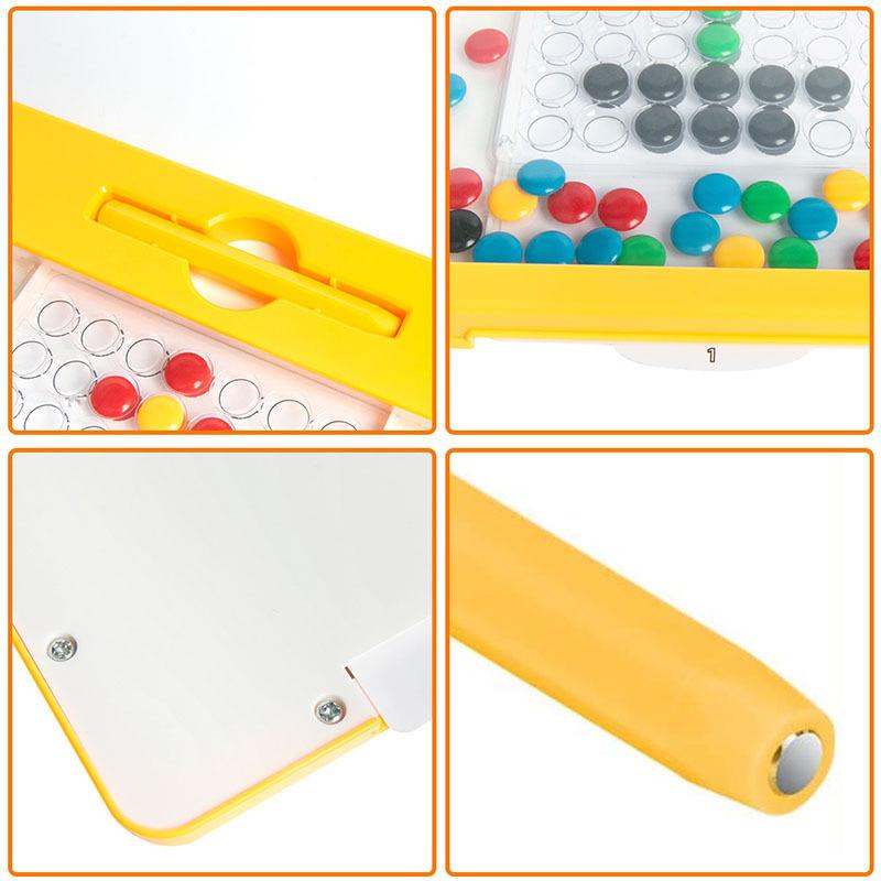 Colorful Magnet Beads Fine Motor Training Jigsaw Game Earlying Educational Toys For Children Diy Kid Magnetic Drawing Board