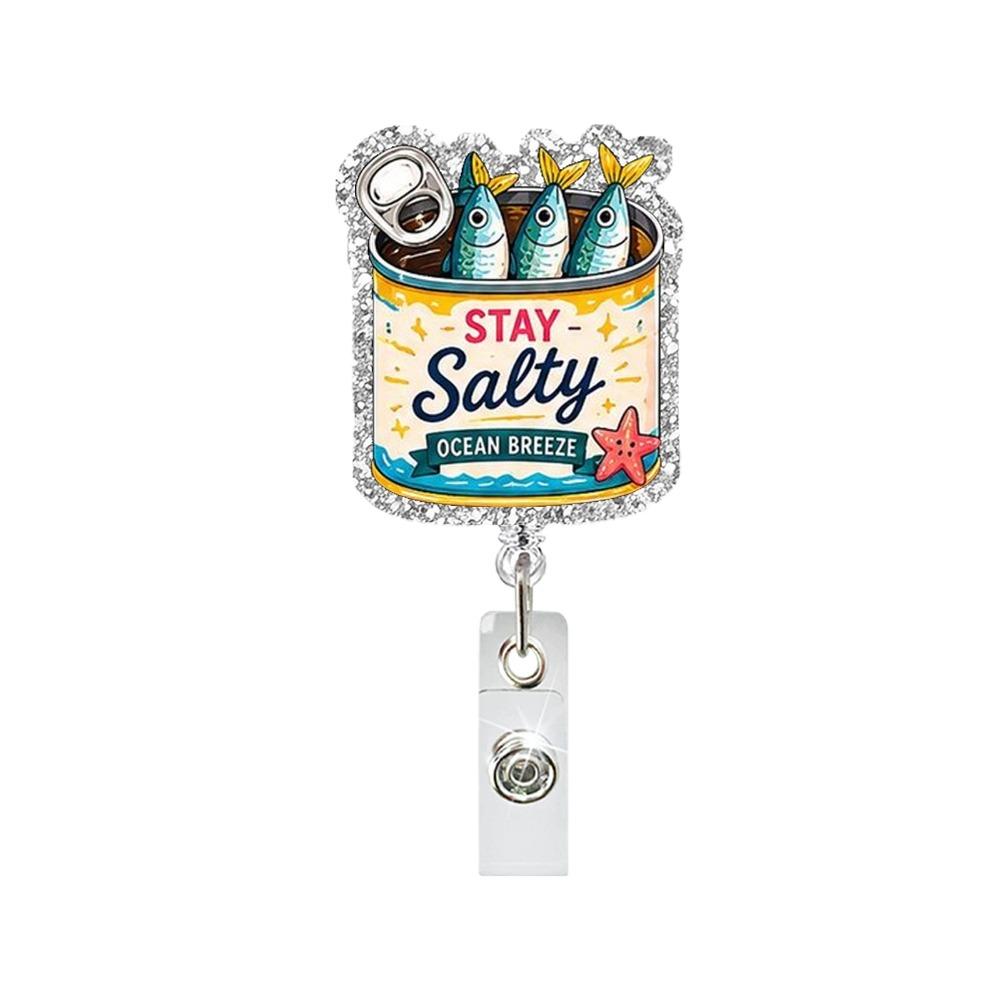 360° Swivel Retractable ID Card Holder Glitter Acrylic Badge Reel Nurse Badge Reel Hospitals