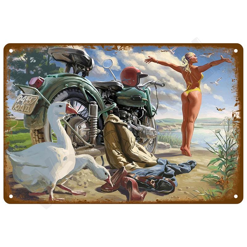 Retro Wandkunst Wandbild Außenhaus Badezimmer Heimzimmer Dekorationen Dekor Vintage Metallschilder Teller Blechschild Poster Man Cave Bar