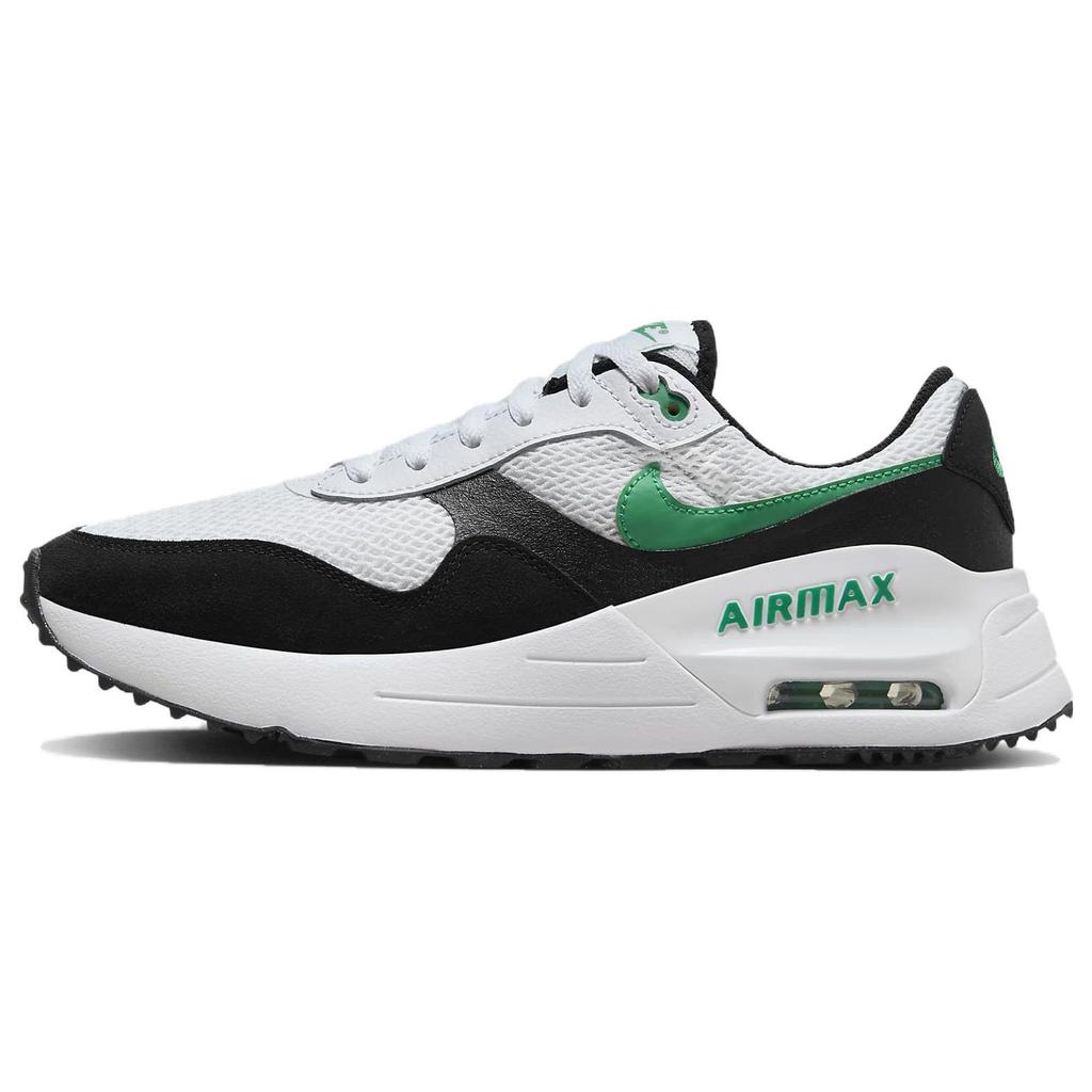 Nike Air Max Systm Leather Comfortable Versatile Shock Absorbing Durable Low Top Lifestyle Casual Shoes Men Sneaker Black White DM9537-105