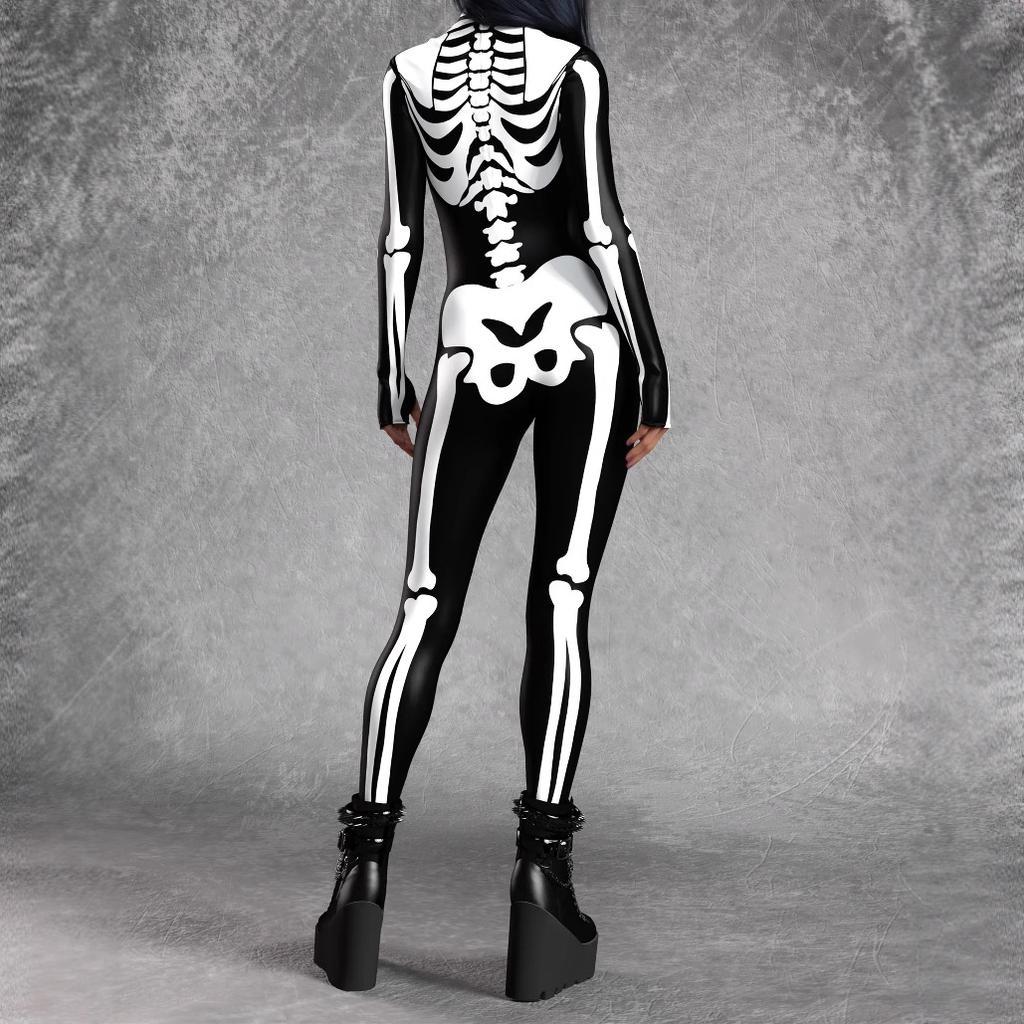 Unisex Cyber Punk 3D Digital Printing Halloween Party Role Play Outfit Women Men Cosplay Costume Carnival Jumpsuit