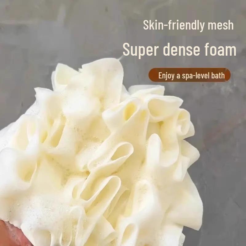 Super Soft Bath Scrubber with Soap Holder – Produces Rich Foam, Perfect for Back Scrubbing