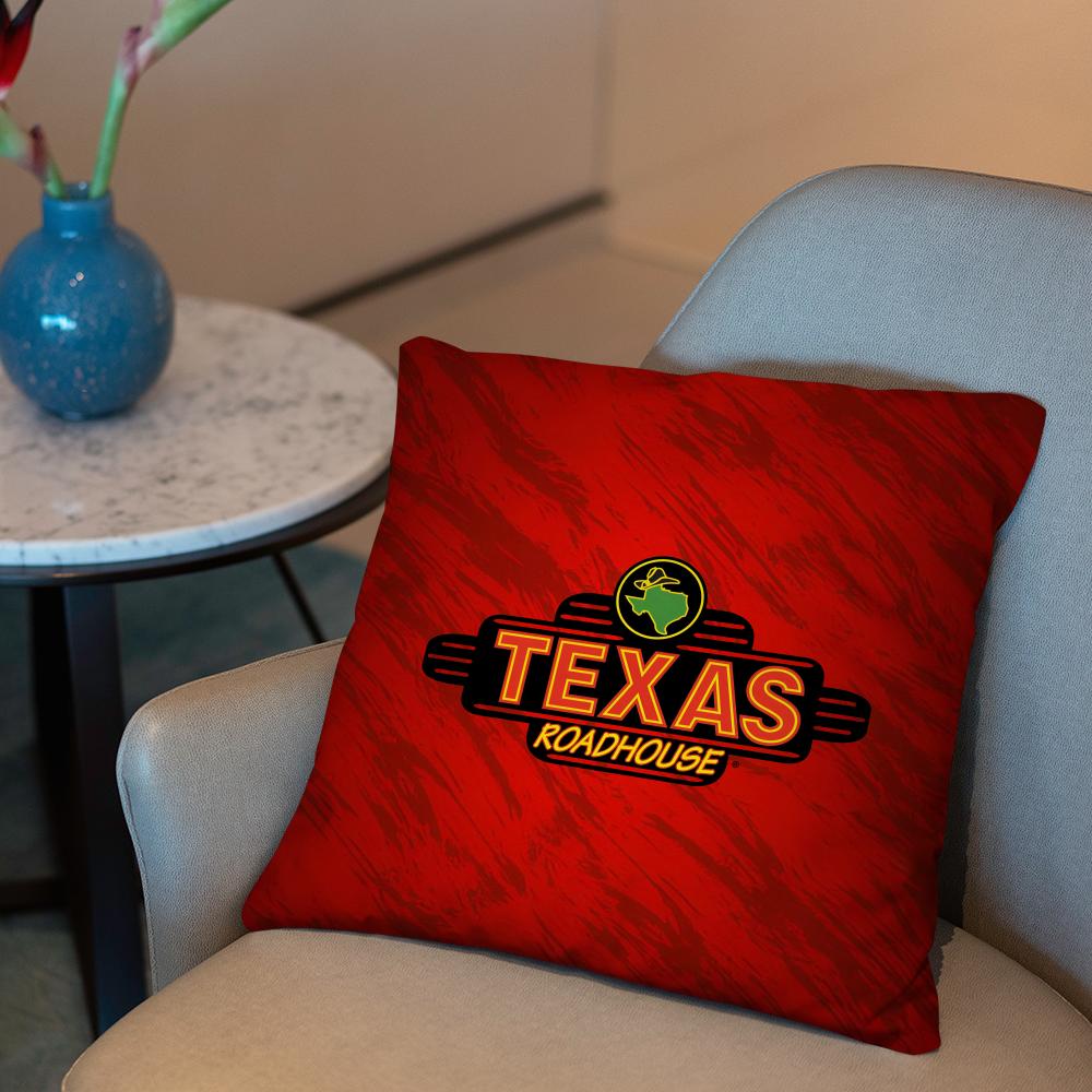 Texas Roadhouse Cushion Cover 2-in-1 Reversible Plush Pillow Cover | Car/Sofa/Bed | Perfect Gift