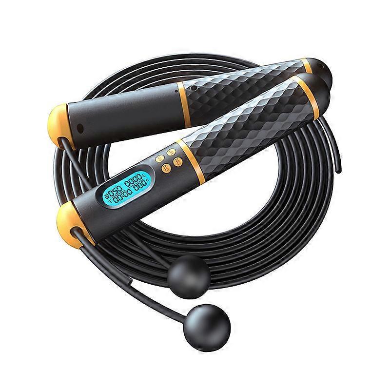Springseil, Digitales Gewichts-Schnurloses Seilspringen, Verstellbares Kabelloses Springseil Kompatibel Mit Heimfitness-Übungstraining Kompatibel schwarz1p
