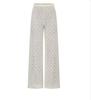 Spring Arrival: Marled Yarn Tie-Up Cardigan & Hollow-Out Cashmere Pants Set