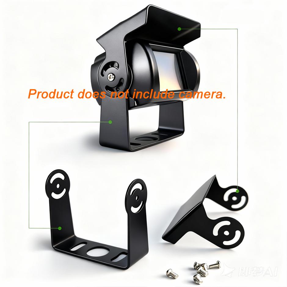 QXNY Metal Backup Camera Bracket Car Backup Rear View Camera Mounting Kit for Truck Trailer/Bus/Van/Pickup/RV/Lorry