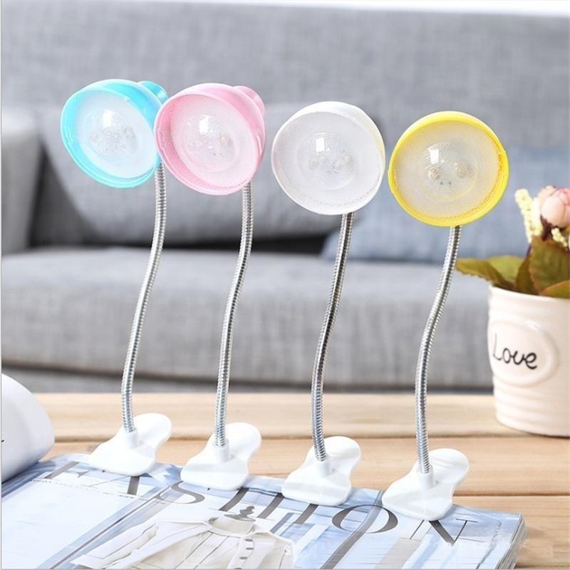 Steel Adjustable Clip on Book Reading LED Light Eye Protection Energy Saving Mini Bedside Table Lamp