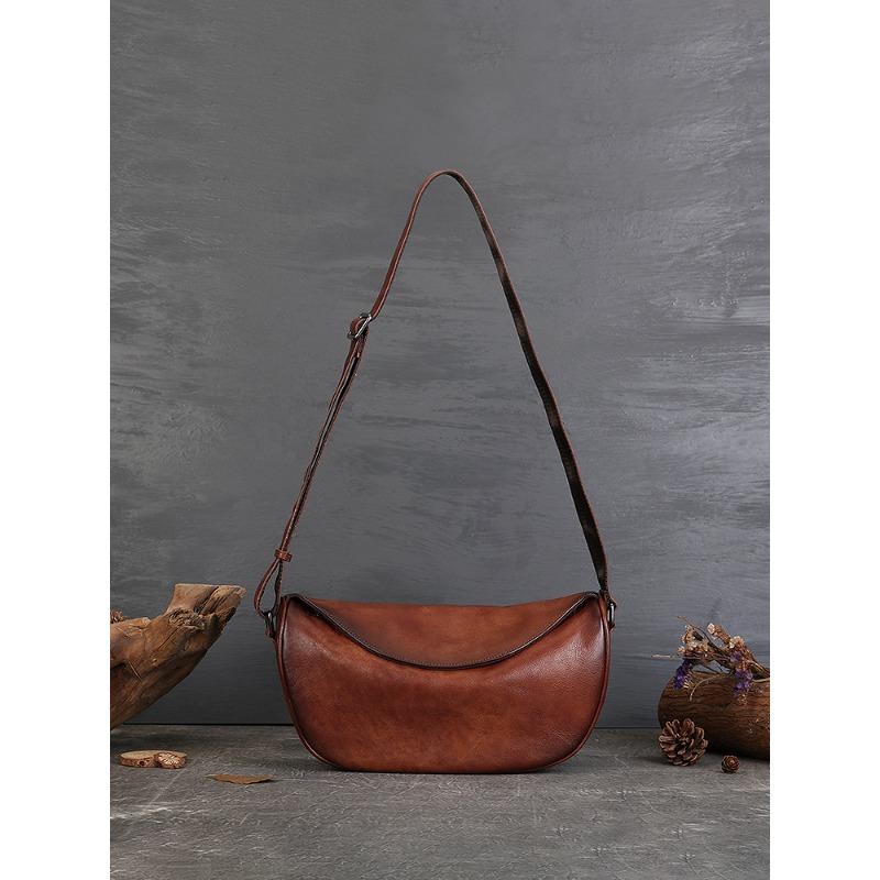 

Большая сумка для пельменей из коровьей кожи первого слоя, большая вместимость, винтажная сумка через плечо для поездок на работу, сумка через плечо из натуральной кожи ручной работы премиум-класса коричневый