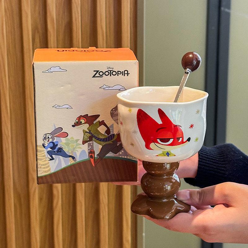 

Zootopia Judy & Nick Ice Cream Ceramic Mug - Girls Birthday Gift Souvenir Standard