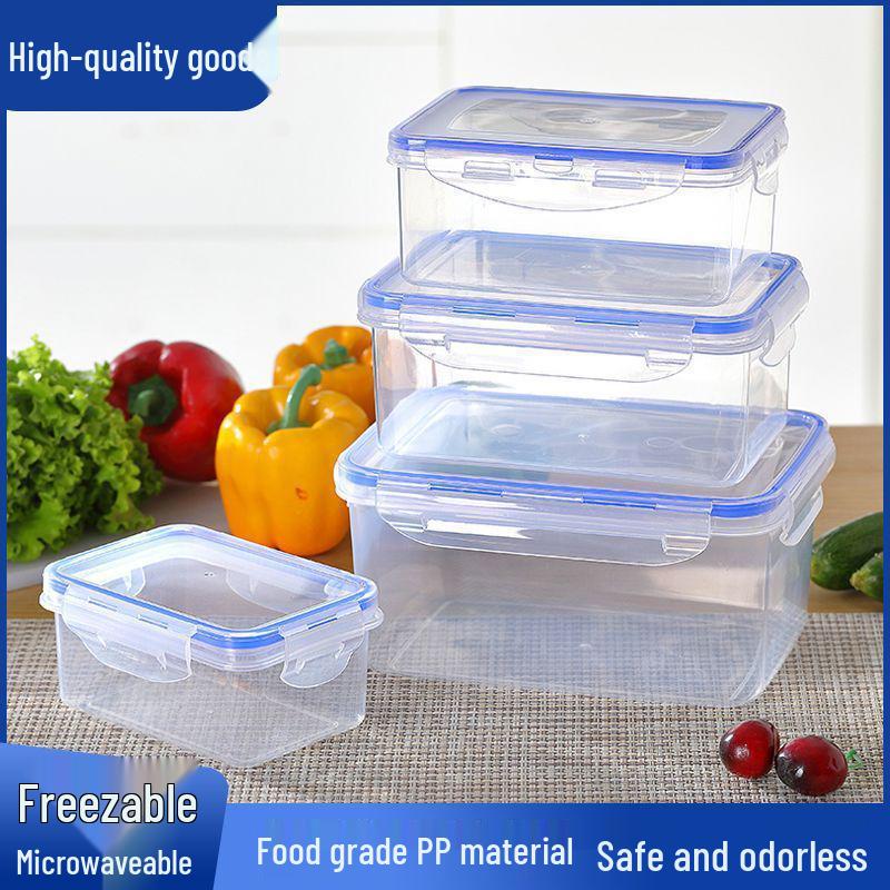Food Grade Freshness Box: Kitchen Refrigerator Storage, Microwave-Safe Lunch Box with Lid