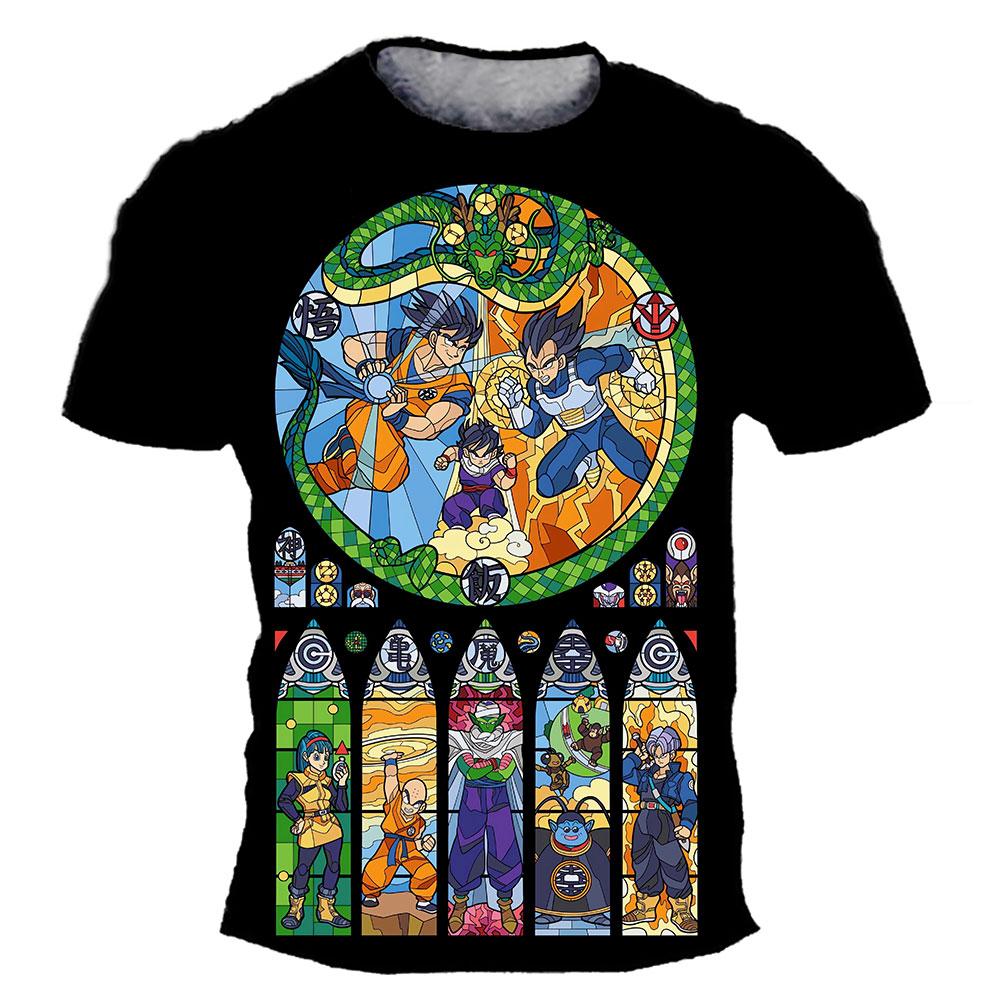 Sommer Anime Figuren Son Goku Super Saiyan T-Shirt Jungen T-Shirts Kinder Kleidung