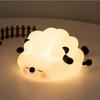 Luz LED nocturna de oveja bonita, lámpara nocturna de silicona USB, luz nocturna recargable con Sensor táctil, lámpara de conejo Panda para decoración de dormitorio de niños