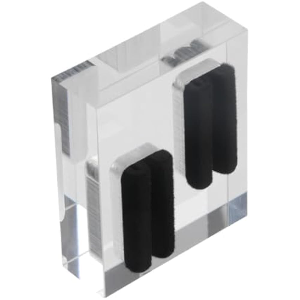 BCOATH acrylic double slot ring stand features a smooth surface and stable installation, square s...