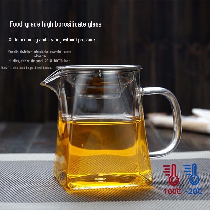 Thickened Square Heat-Resistant Glass Tea Pitcher