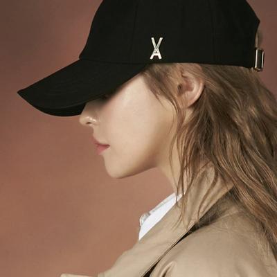 VARZAR Gold Stud Overfit Ball Cap Black
