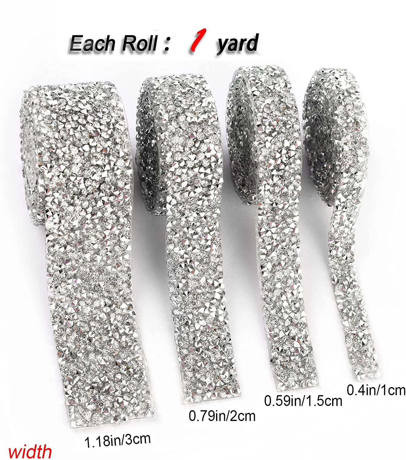 

1 ярд самоклеящиеся золотые серебряные стразы отделка блестящая хрустальная лента стразы лента цепочка отделка стразами DIY ремесла украшения 1cm серебряный